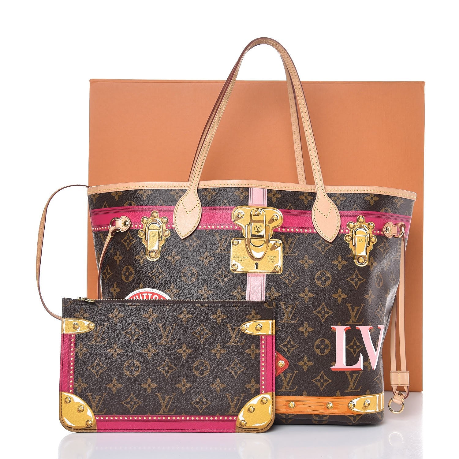 Louis Vuitton Monogram Summer Trunks Neo Neverfull MM 9 of 9