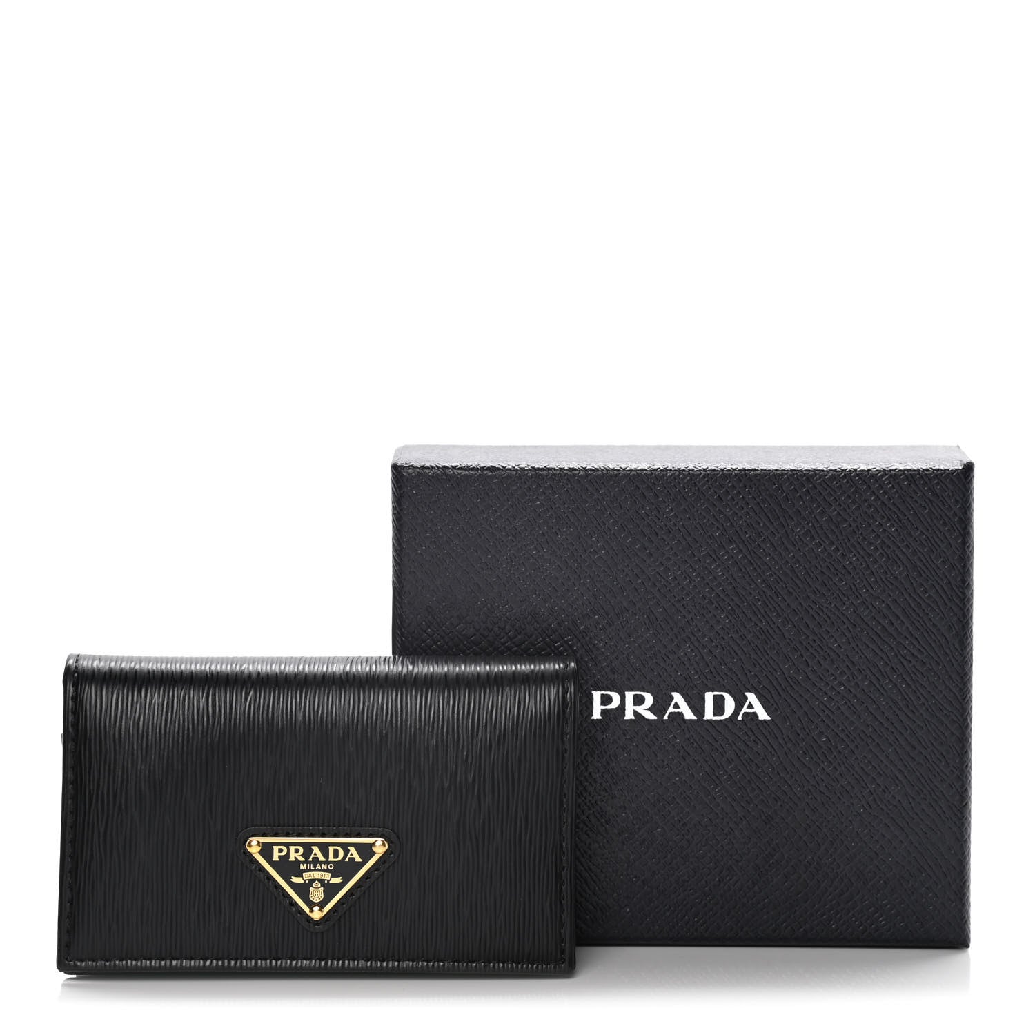 Prada Vitello Move Triangle Logo Card Holder Black 12 of 12