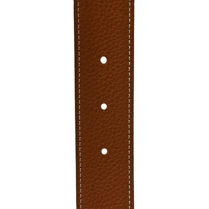 Hermes Box Togo 32mm Panache Belt 80/32 Black Gold 4 of 4