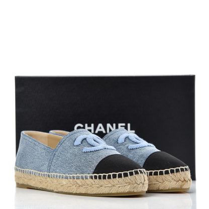 Chanel Denim CC Espadrilles 39 Blue Black 9 of 9