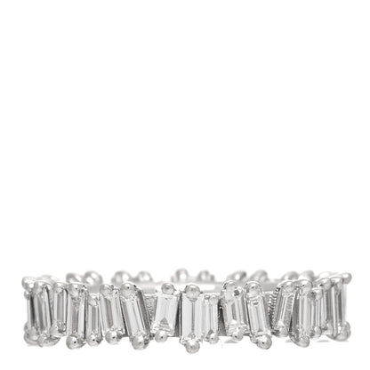 Suzanne Kalan 18K White Gold Diamond Classic Fireworks Eternity Band Ring 52 6 3 of 5