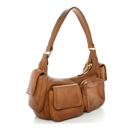 Miu Miu Nappa Multi Pocket Hobo Caramel 3 of 10