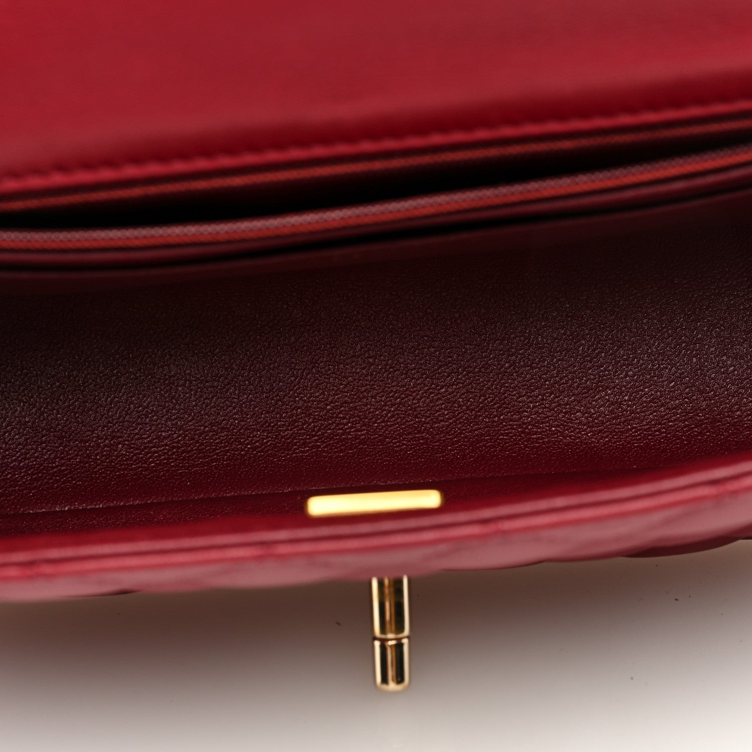 Chanel Lambskin Quilted Mini Rectangular Flap Burgundy 5 of 10