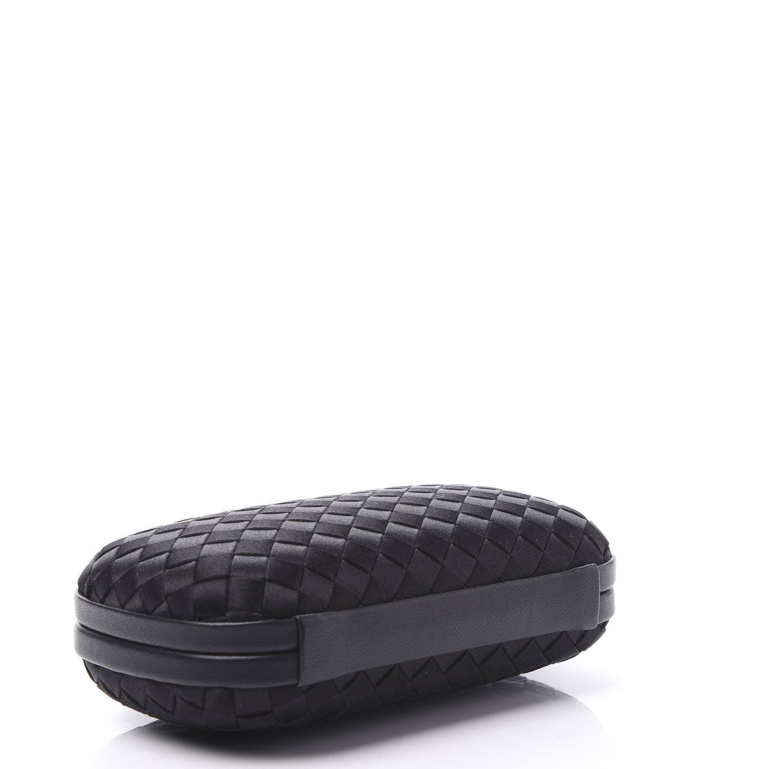 Bottega Veneta Satin Intreccio Impero Knot Clutch Black 3 of 9