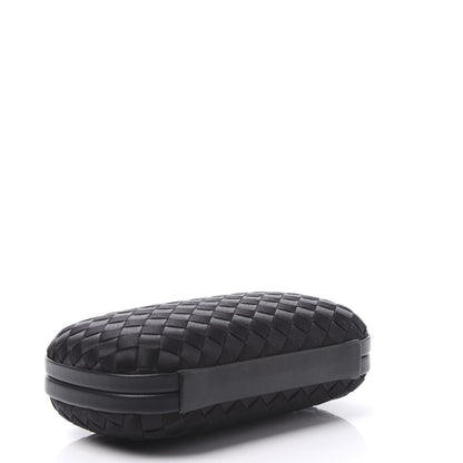 Bottega Veneta Satin Intreccio Impero Knot Clutch Black 3 of 9