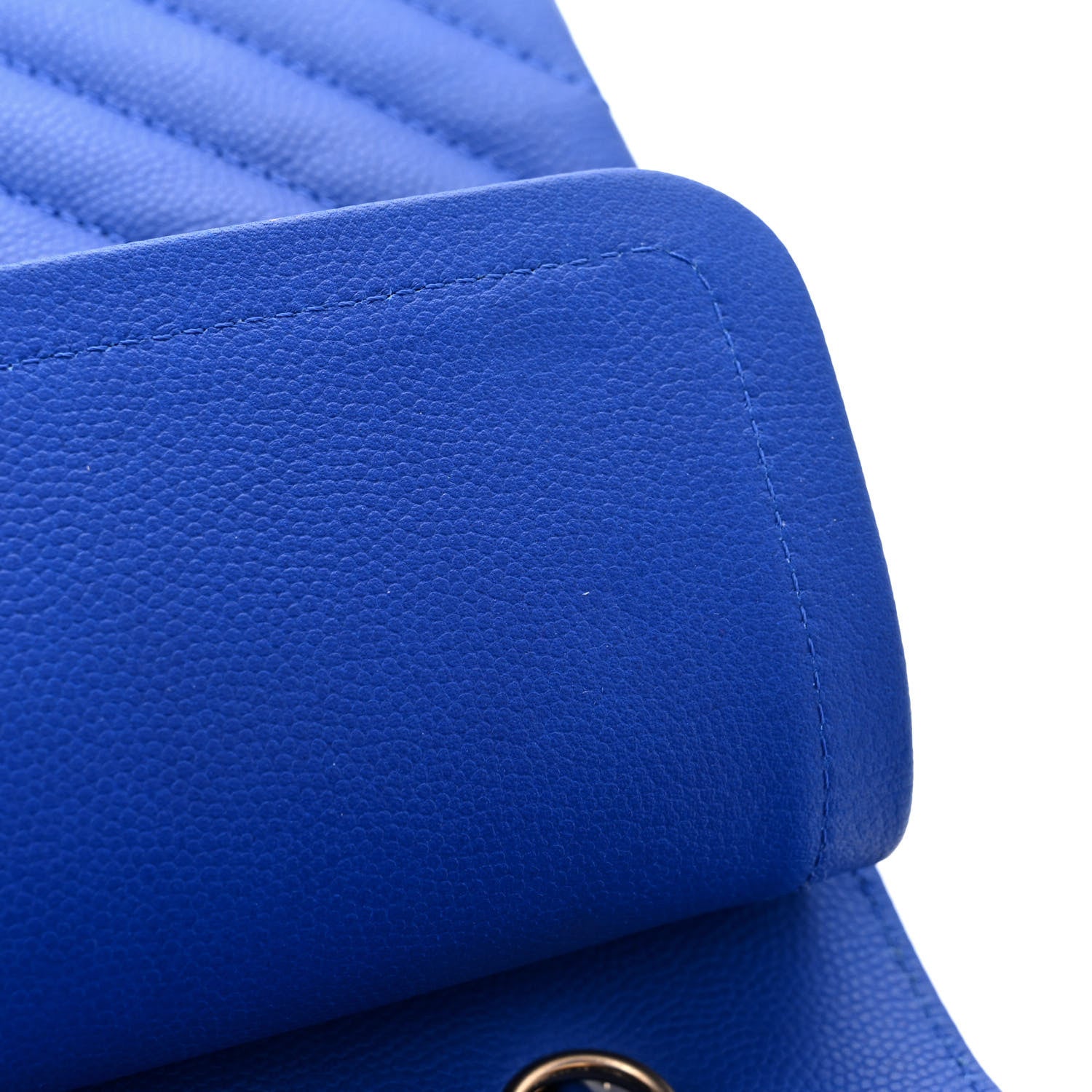 Chanel Caviar Chevron Quilted Small Double Flap Blue 11 of 13