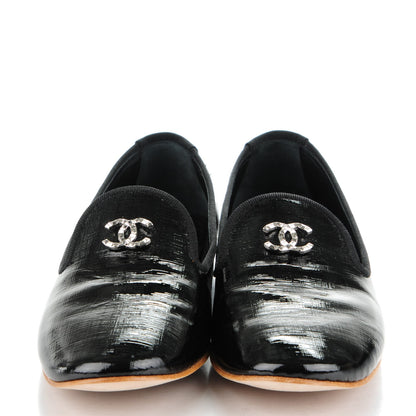 Chanel Patent CC Loafers 38 Black 2 of 9