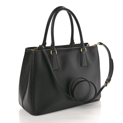 Prada Saffiano Lux Medium Tote Black 2 of 9