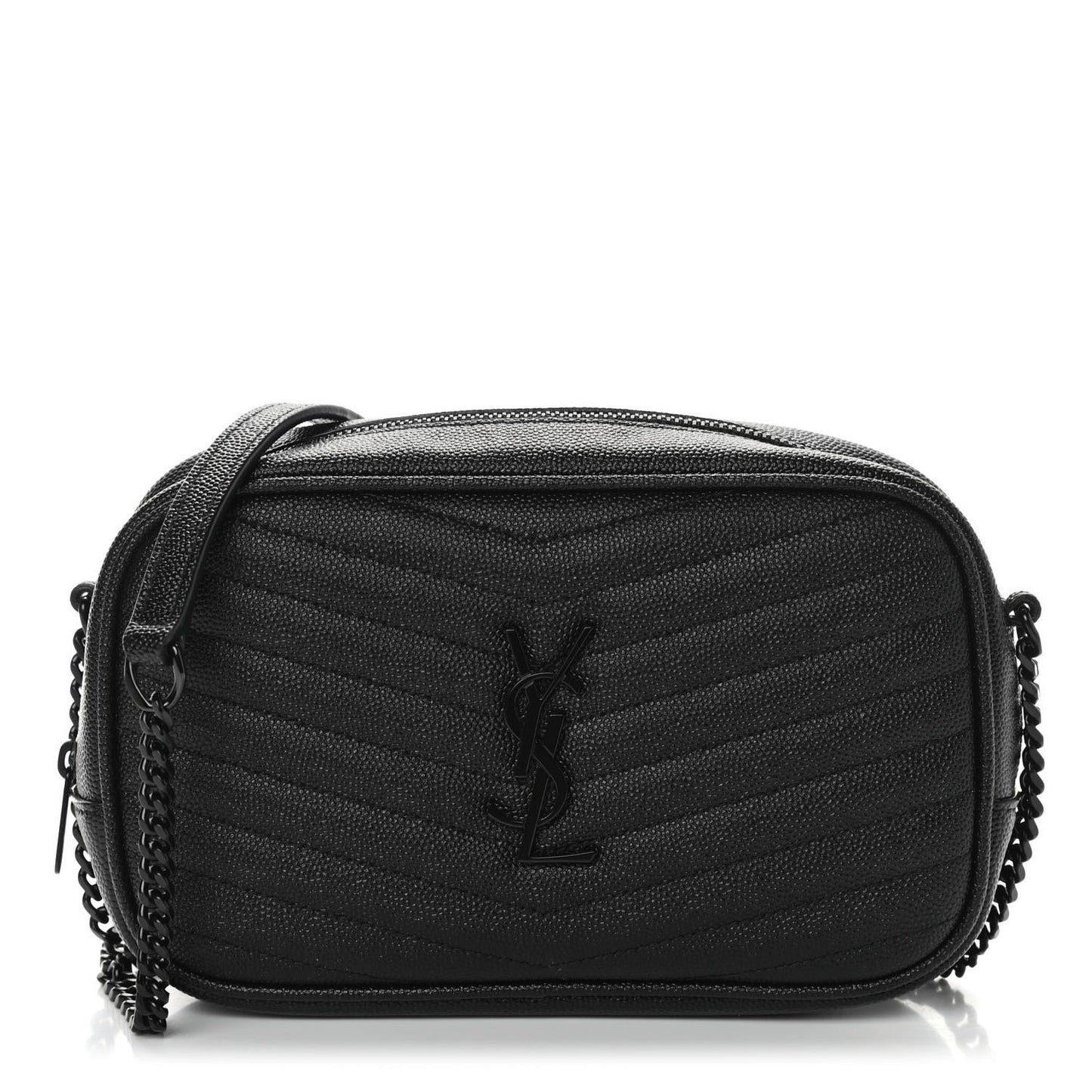 Grain De Poudre Matelasse Monogram Mini Lou Camera Bag Black