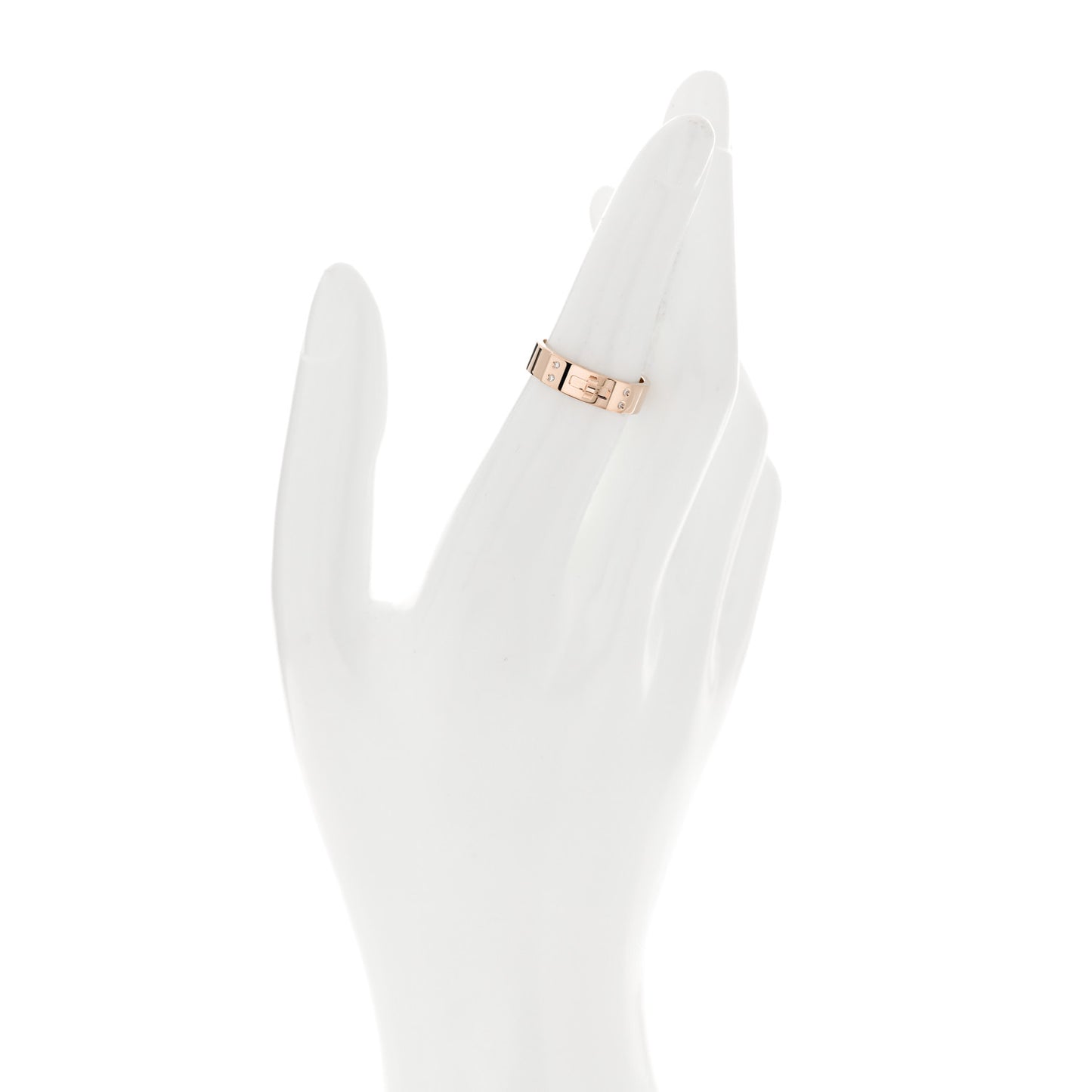 18K Rose Gold Diamond PM Kelly Ring 53 6.25