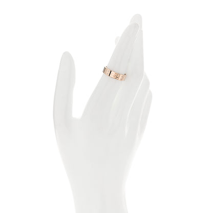 Hermes 18K Rose Gold Diamond PM Kelly Ring 53 6.25 2 of 5
