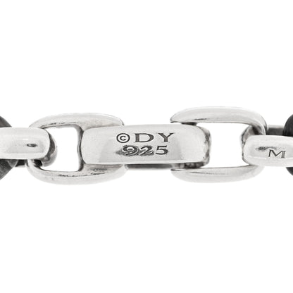 David Yurman Sterling Silver Stainless Steel 7.3mm Box Chain Bracelet 3 of 4