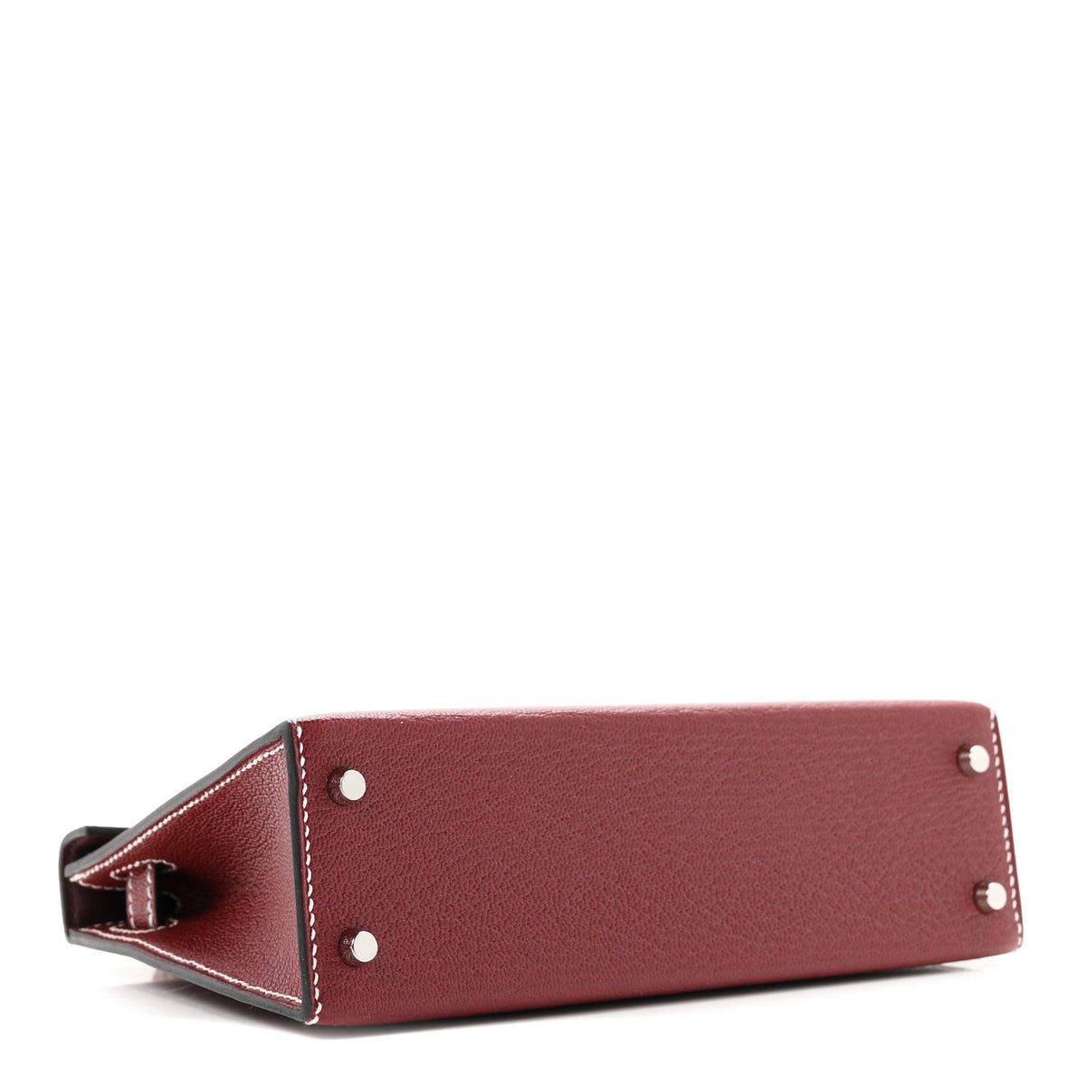 Hermes Chevre Mysore Horseshoe Mini Kelly Sellier 20 Rouge H 4 of 11