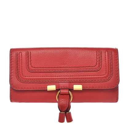 Chloe Calfskin Marcie Continental Flap Wallet Poppy 1 of 8