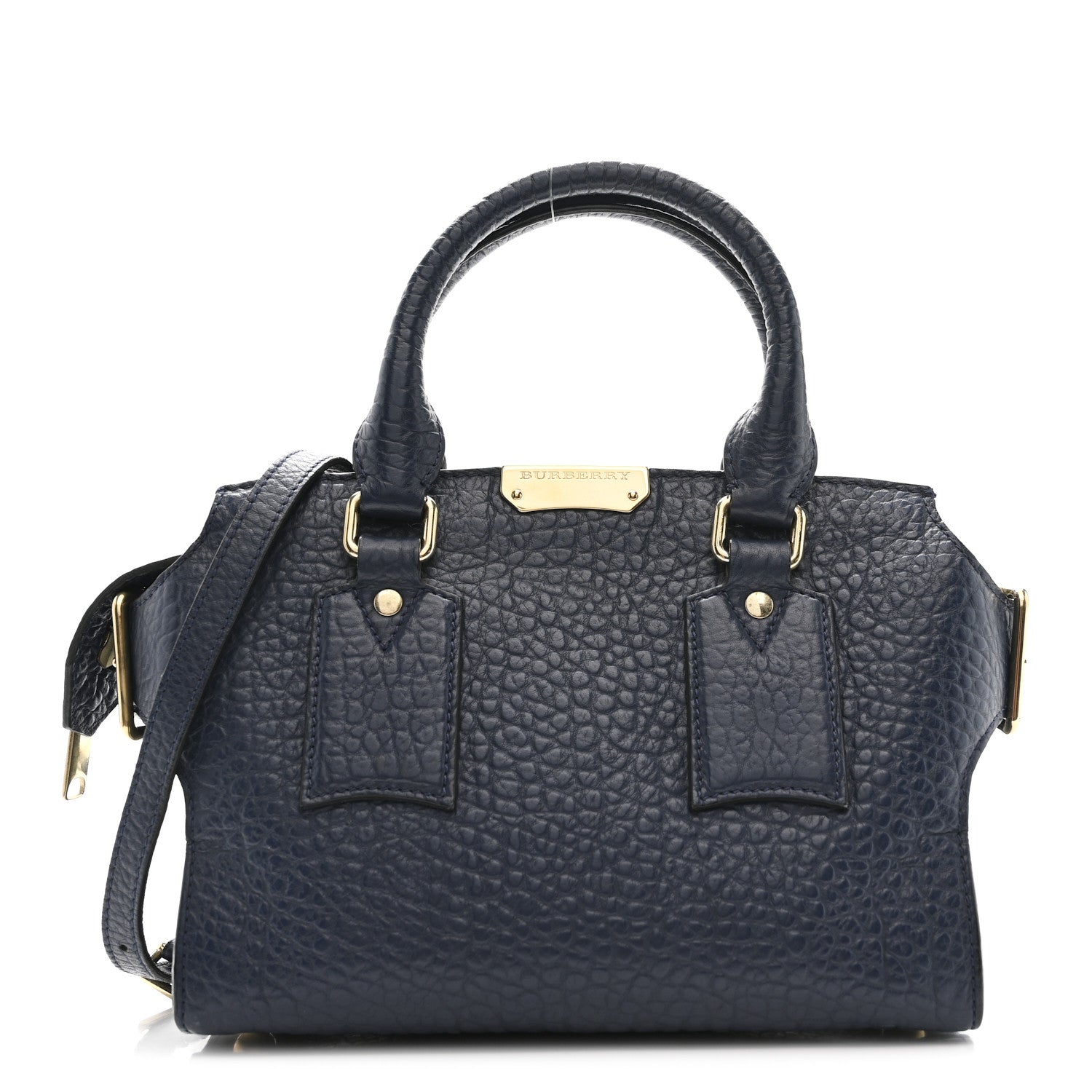 Burberry Signature Grain Small Clifton Bag Navy Blue 1 of 14