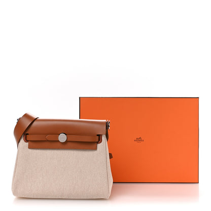 Hermes Military Toile Vache Hunter Herbag Zip Retourne 20 Ecru Beige Fauve 11 of 11