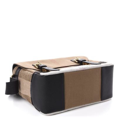Burberry Canvas Mega Check Large Baildon Messenger Bag Black 4 of 11