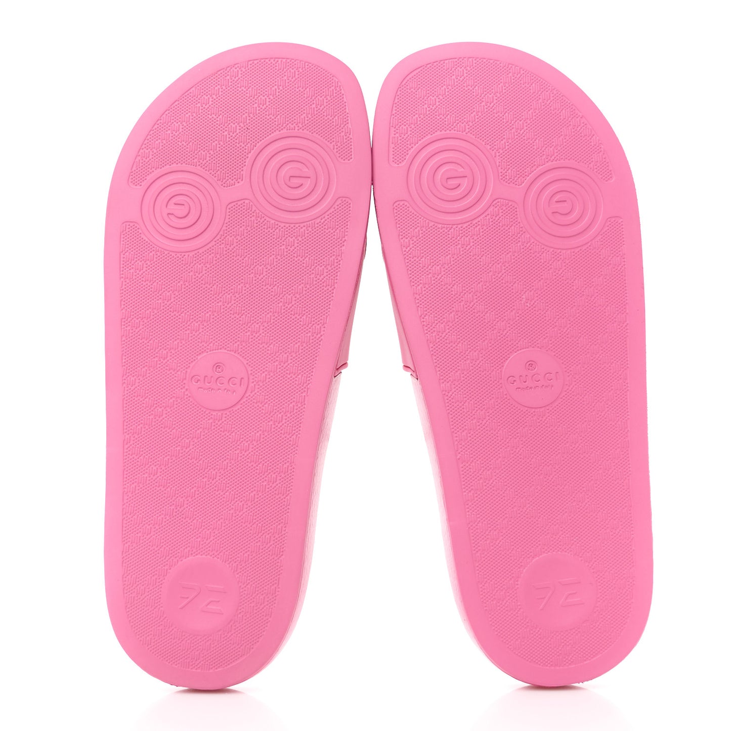 Rubber Womens Logo Slide Sandals 36 Fuchsia