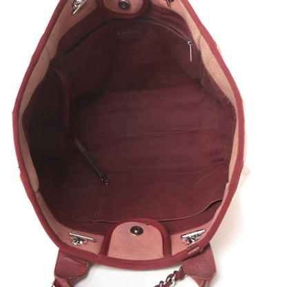 Chanel Canvas Medium Deauville Tote Red 5 of 19