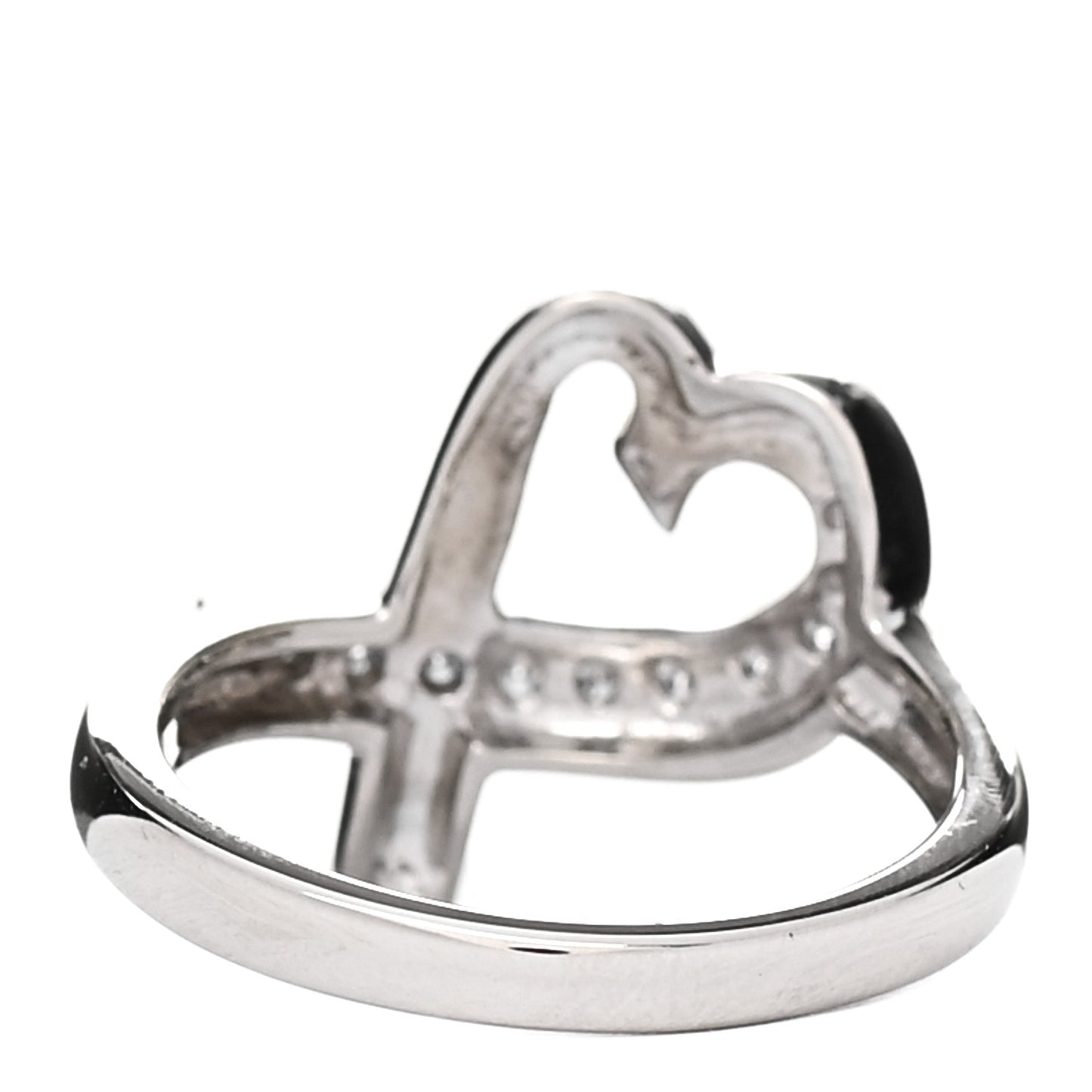 18K White Gold Diamond Paloma Picasso Loving Heart Ring 49 5