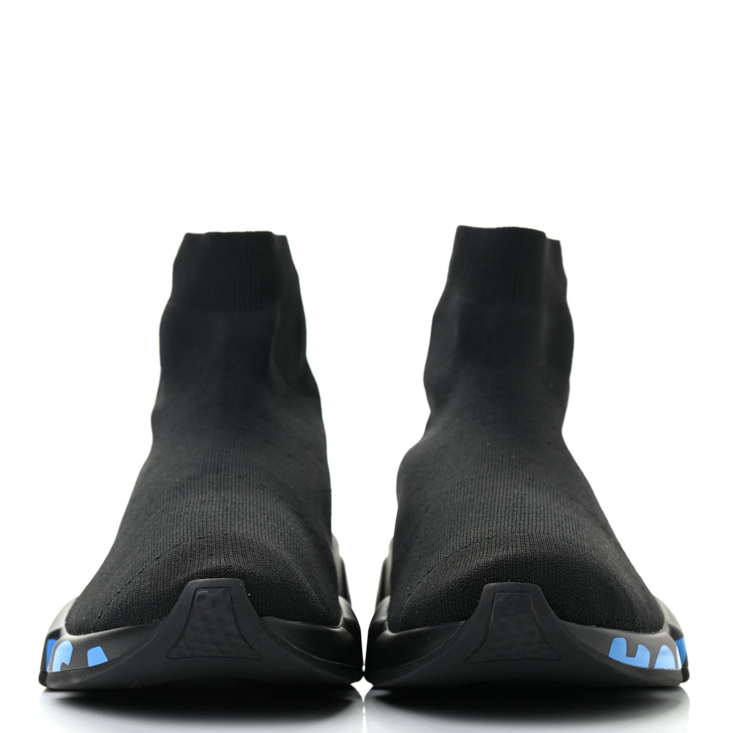 Balenciaga Neoprene Knit Mens Speed Graffiti Sneakers 43 Black Blue 2 of 8