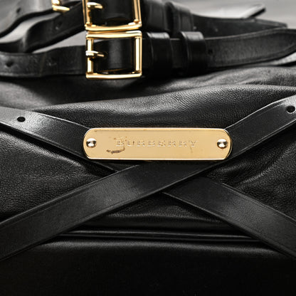 Burberry Soft Lambskin Bridle Calfskin Medium Gosford Hobo Black 10 of 19