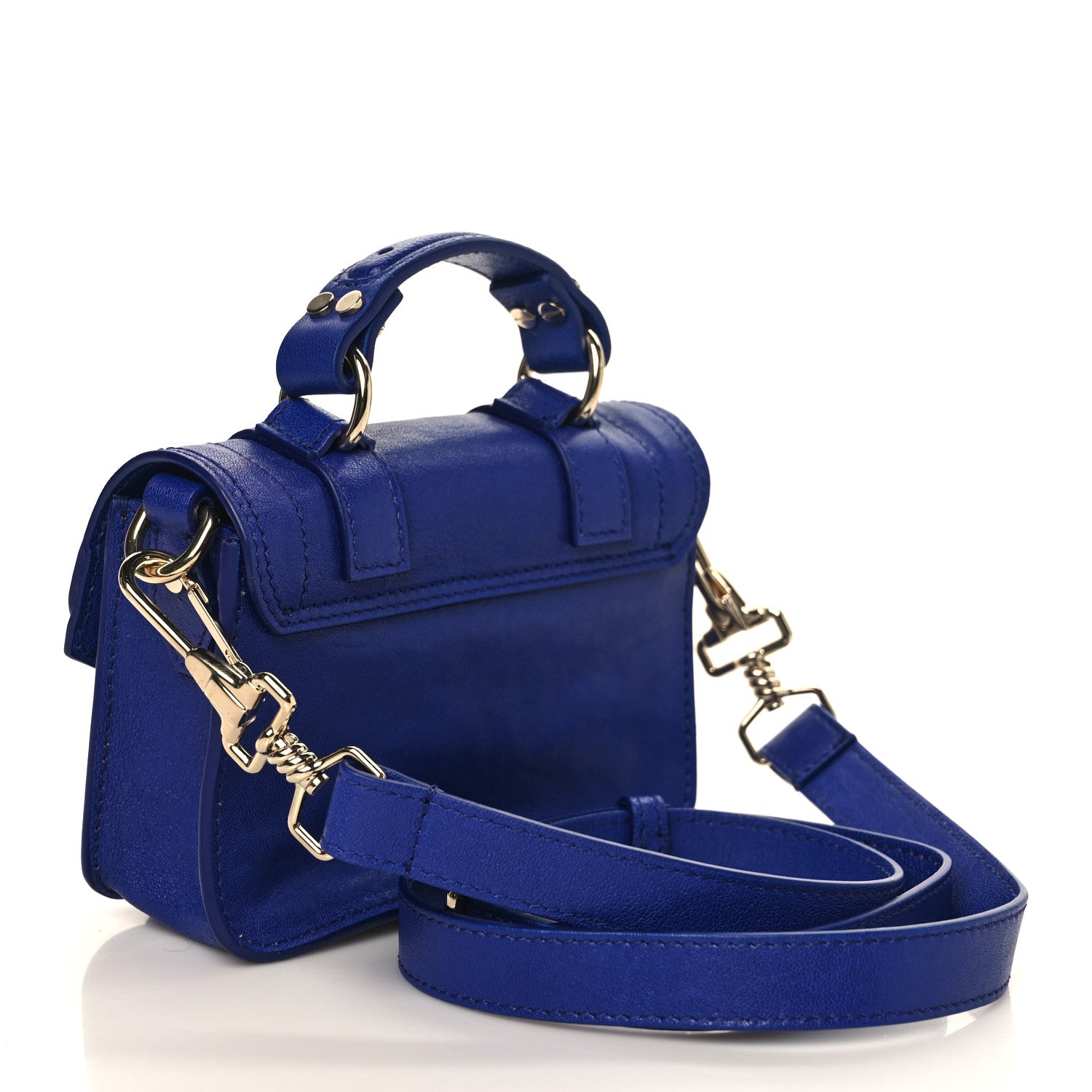 Proenza Schouler Lambskin Micro PS1 Satchel Sapphire 3 of 9