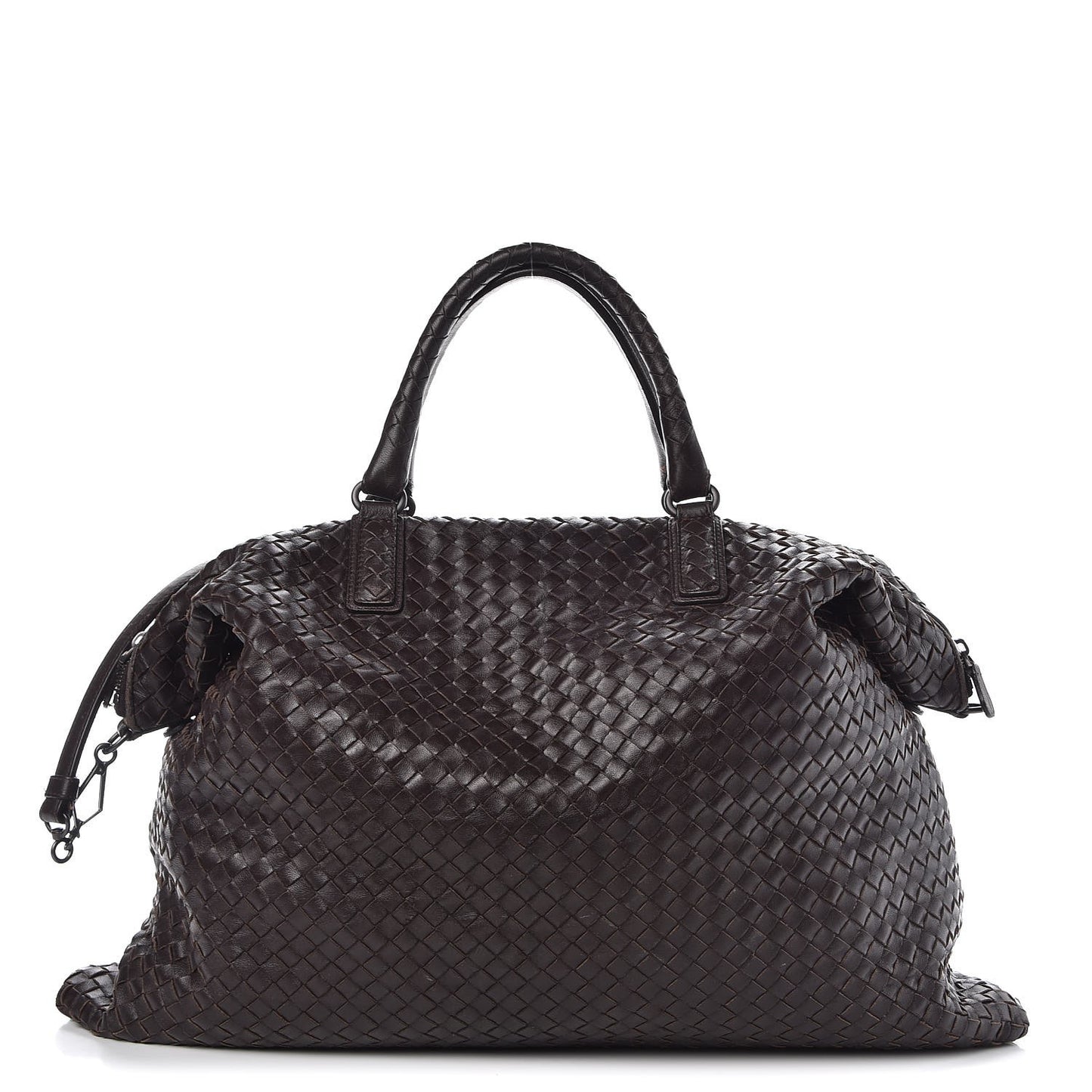 Nappa Intrecciato Maxi Convertible Tote Ebano