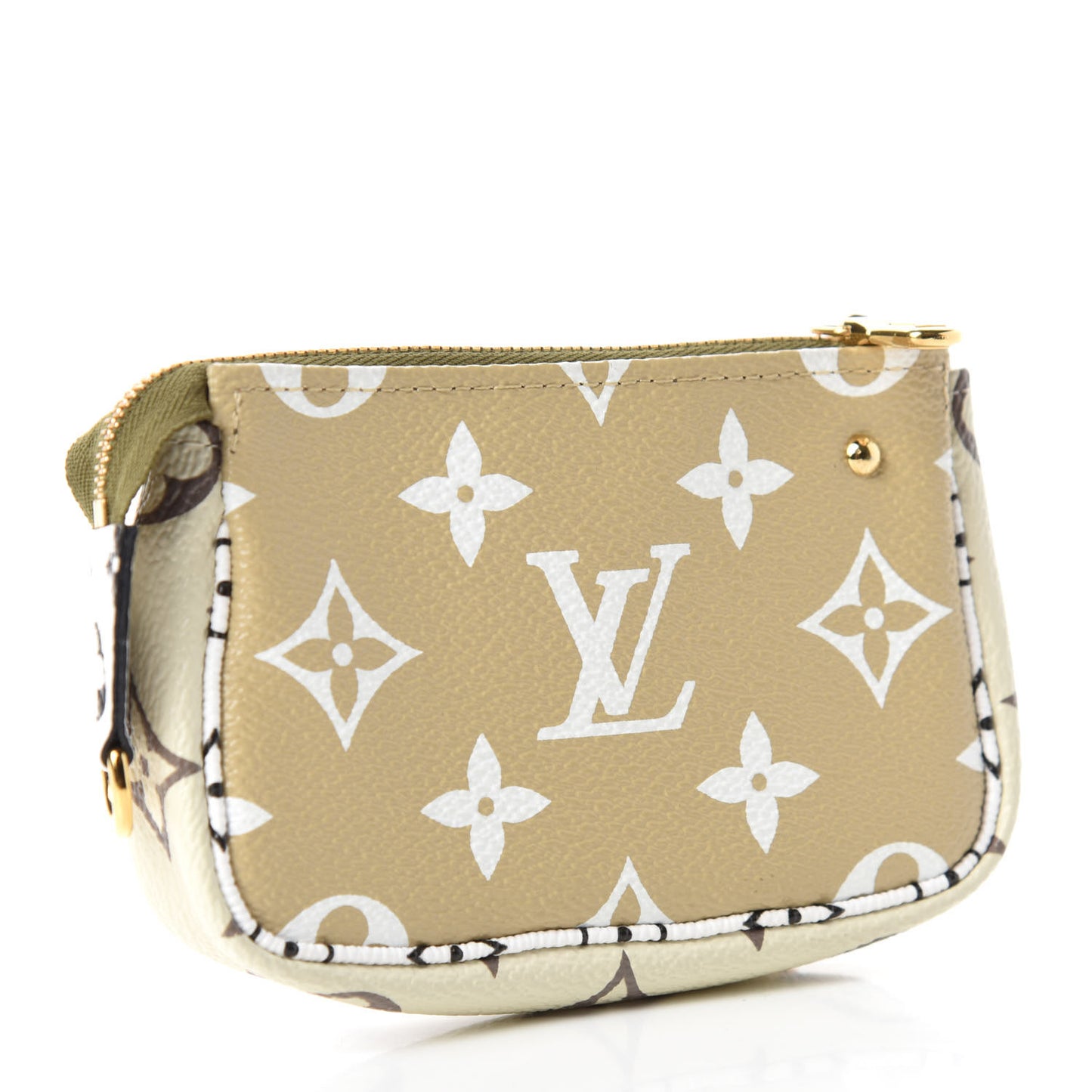 Monogram Giant Micro Pochette Accessories Kaki White