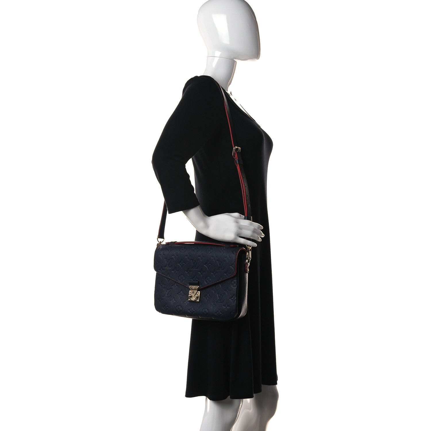 Louis Vuitton Empreinte Pochette Metis Marine Rouge 3 of 14