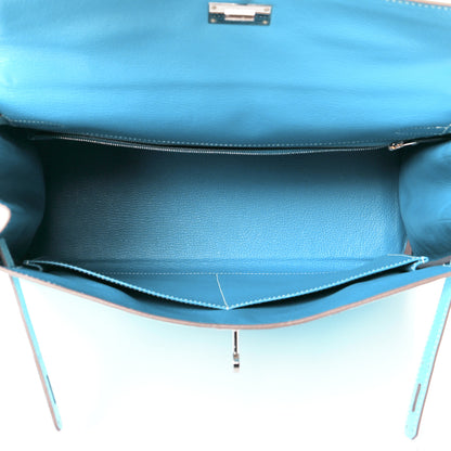Hermes Epsom Candy Kelly Retourne 32 Celeste Mykonos 4 of 10