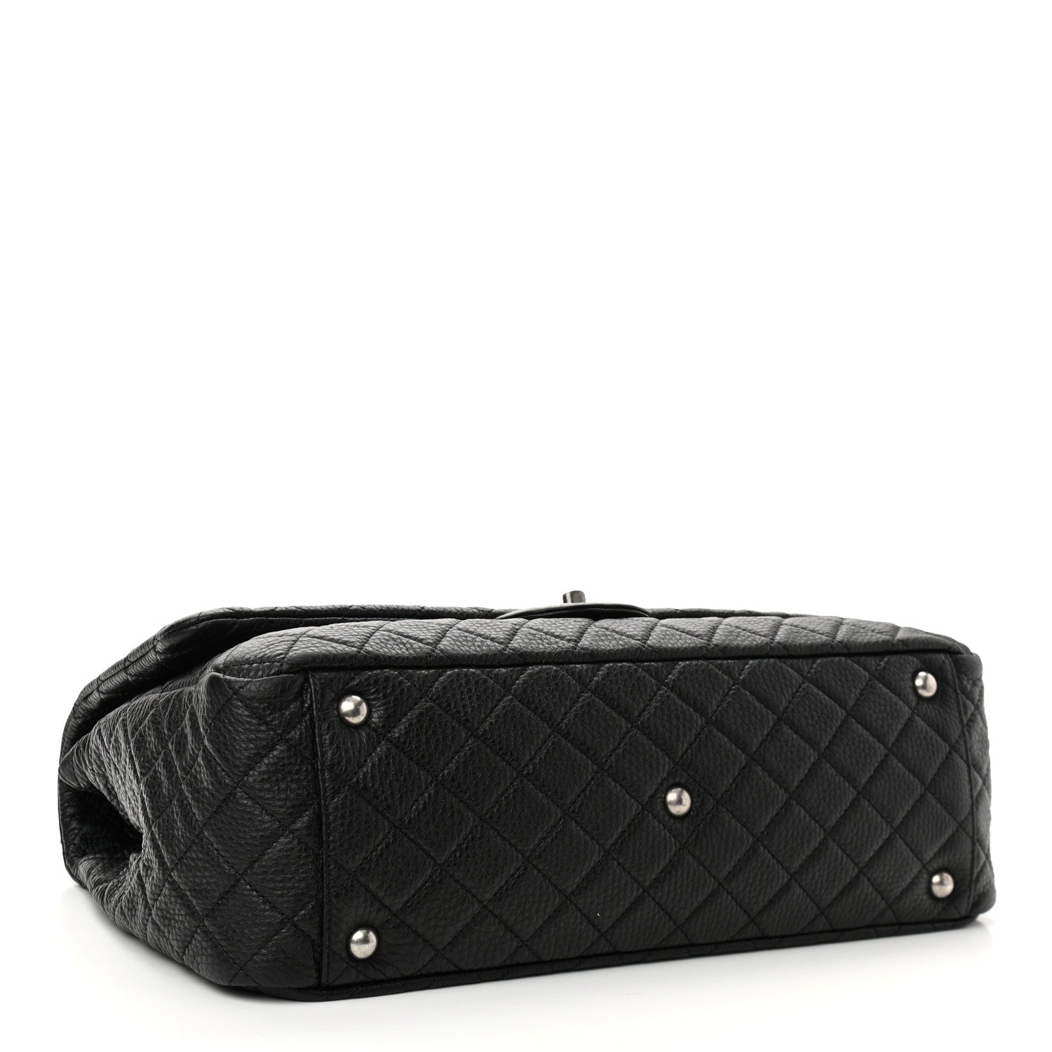 Chanel Calfskin Quilted XXL Travel Flap Bag Black 4 of 11