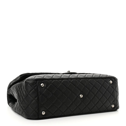Chanel Calfskin Quilted XXL Travel Flap Bag Black 4 of 11