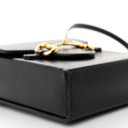 Gucci Boarded Plutone Calfskin Mini Horsebit 1955 Crossbody Bag Black 9 of 12