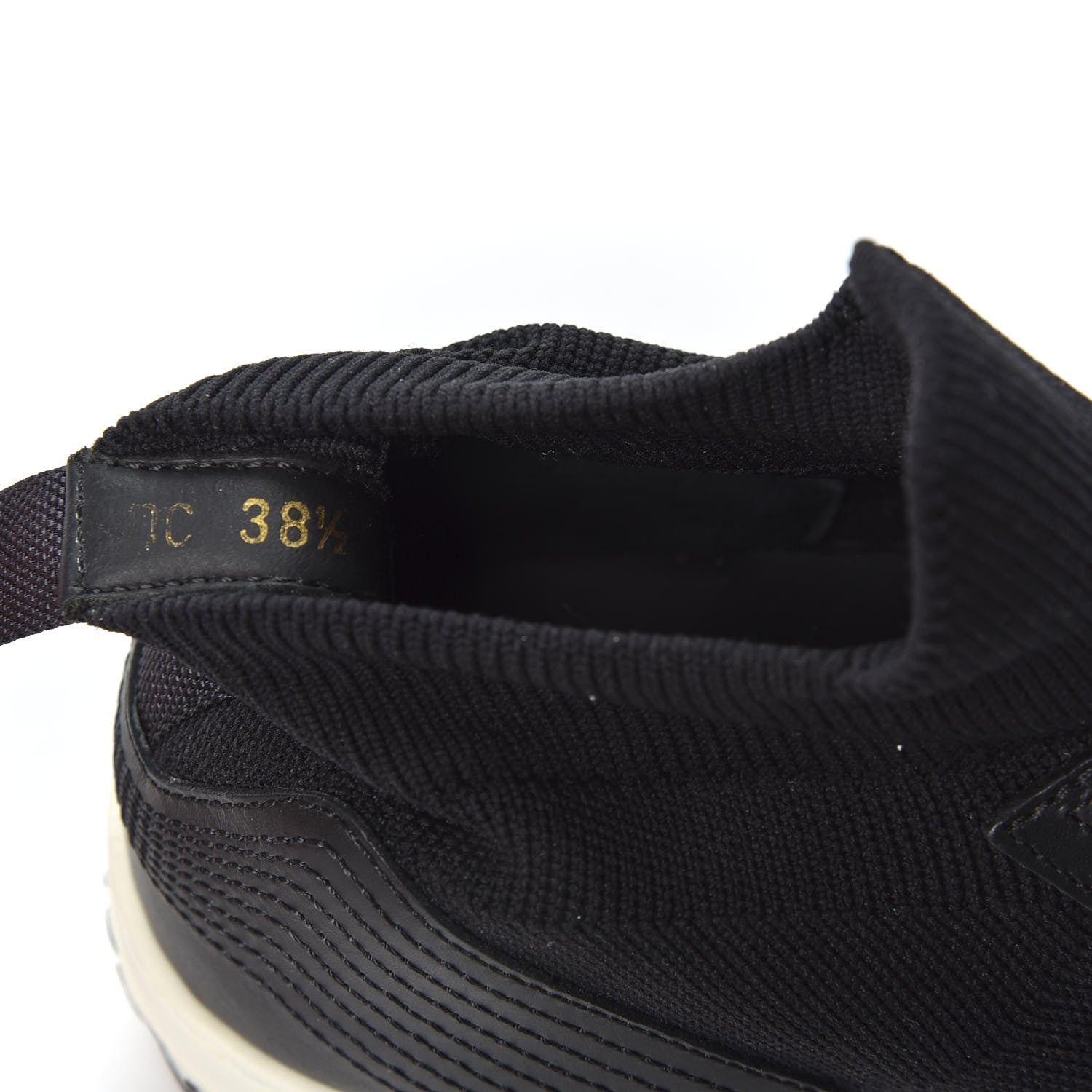 Christian Dior Technical Knit Calfskin Womens Walk'N'Dior High Top Sneakers 38.5 Black 9 of 11
