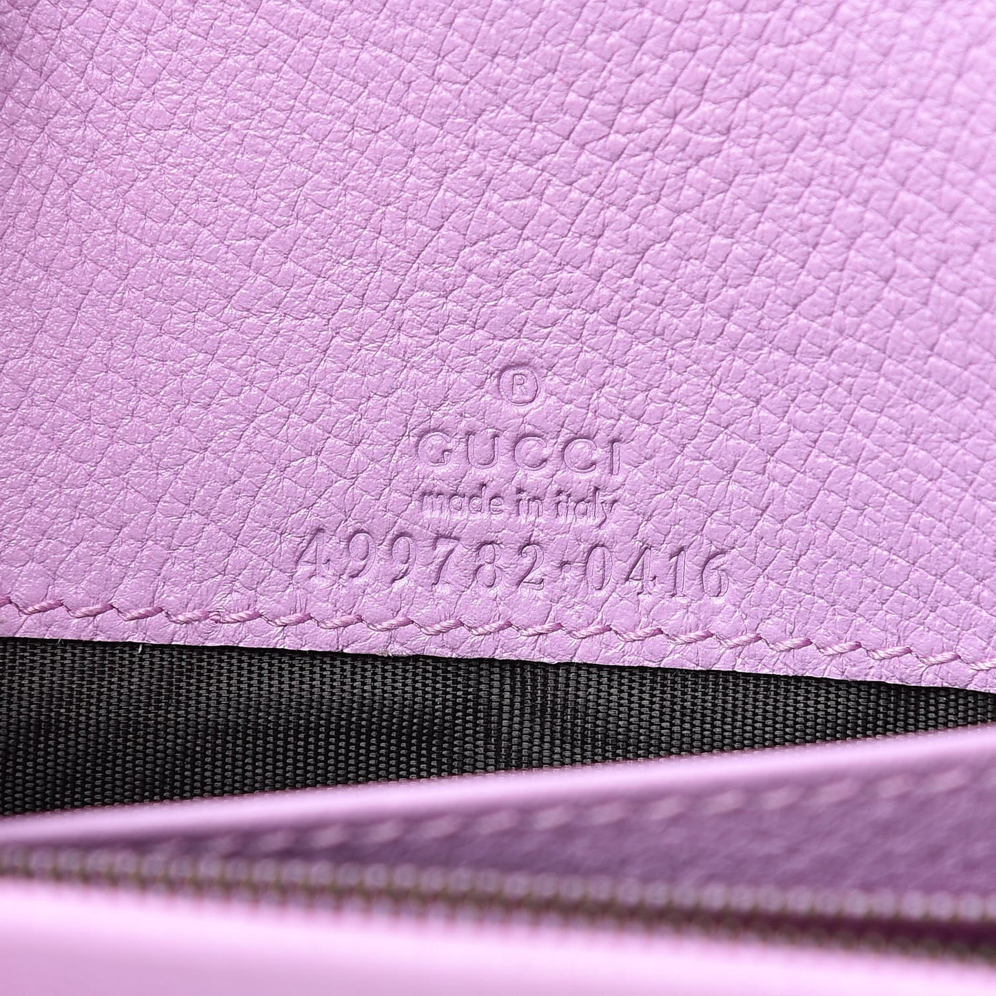 Calfskin Marquise Crystals Mini GG Chain Wallet Malva
