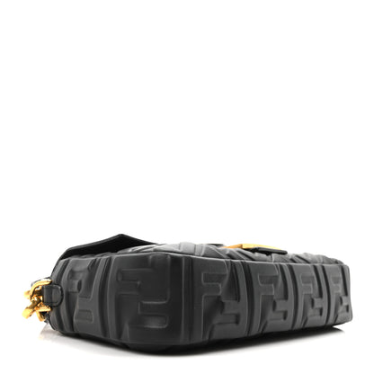 Fendi Nappa FF 1974 Embossed Baguette Black 4 of 9
