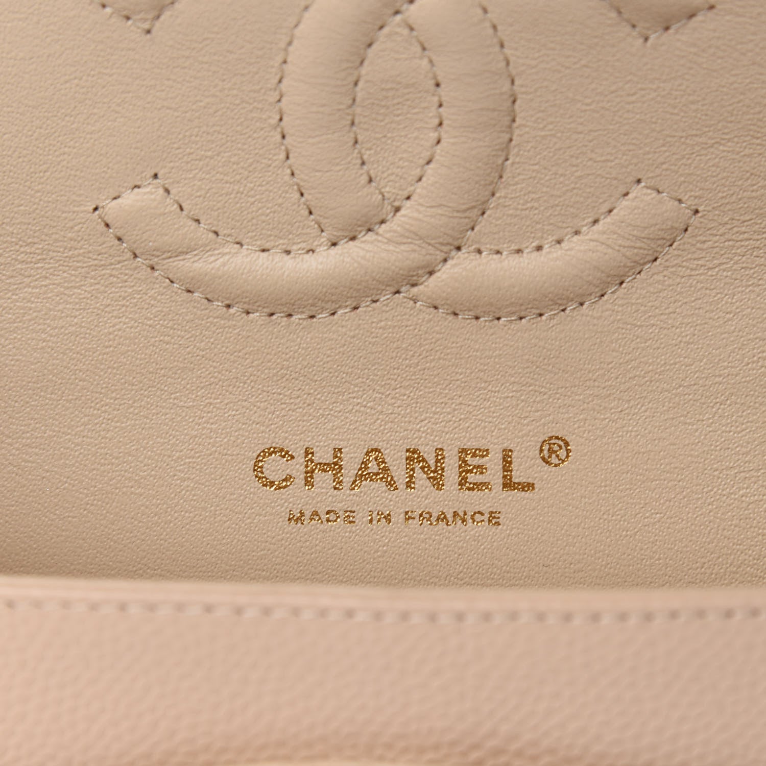 Chanel Caviar Quilted Medium Double Flap Beige Clair 12 of 15