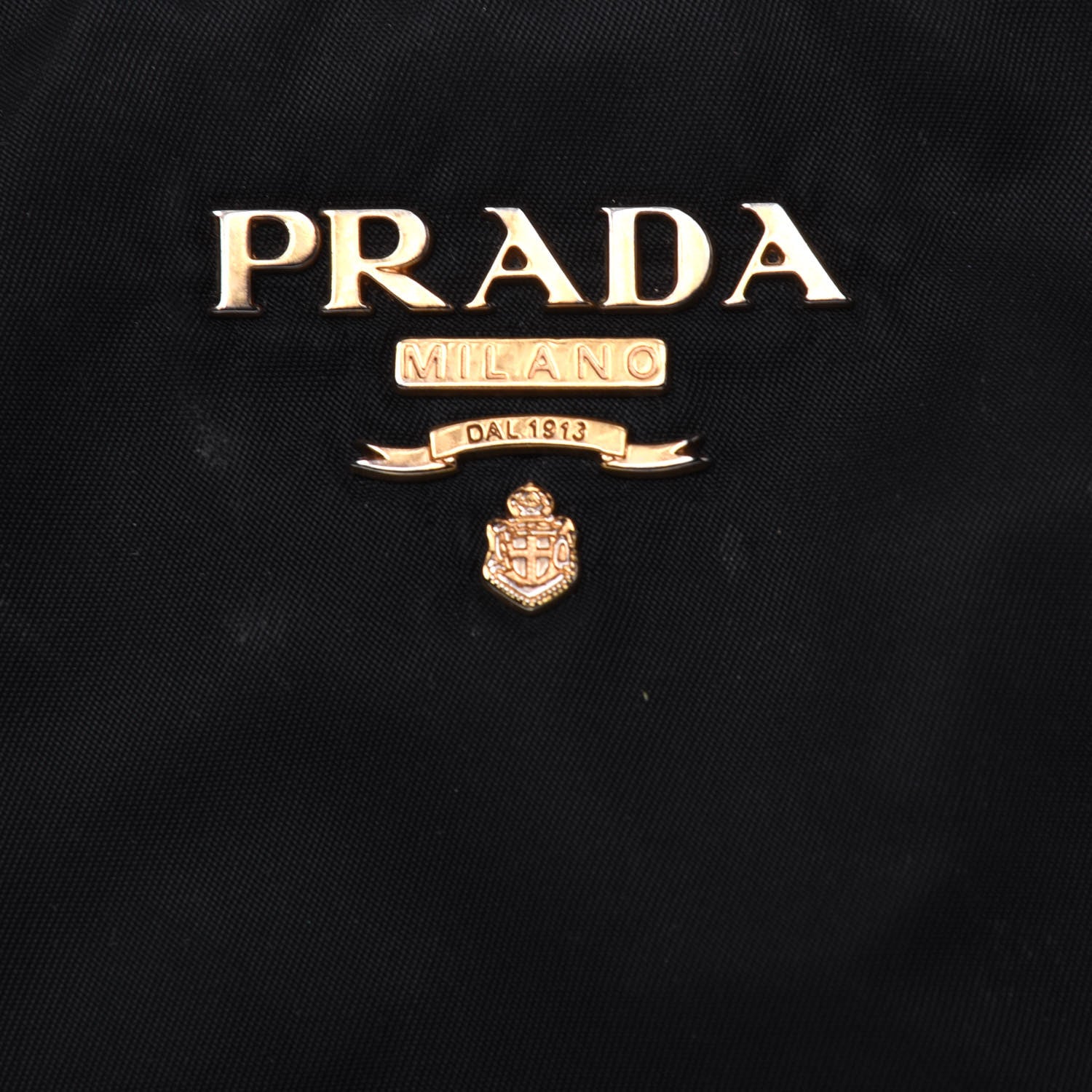 Prada Nylon Tessuto Soft Calfskin Small Shopping Satchel Black 20 of 34