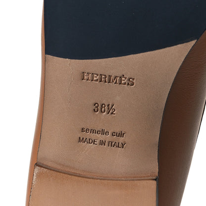 Hermes Calfskin Colette Loafer 38.5 Beige Dore 8 of 9