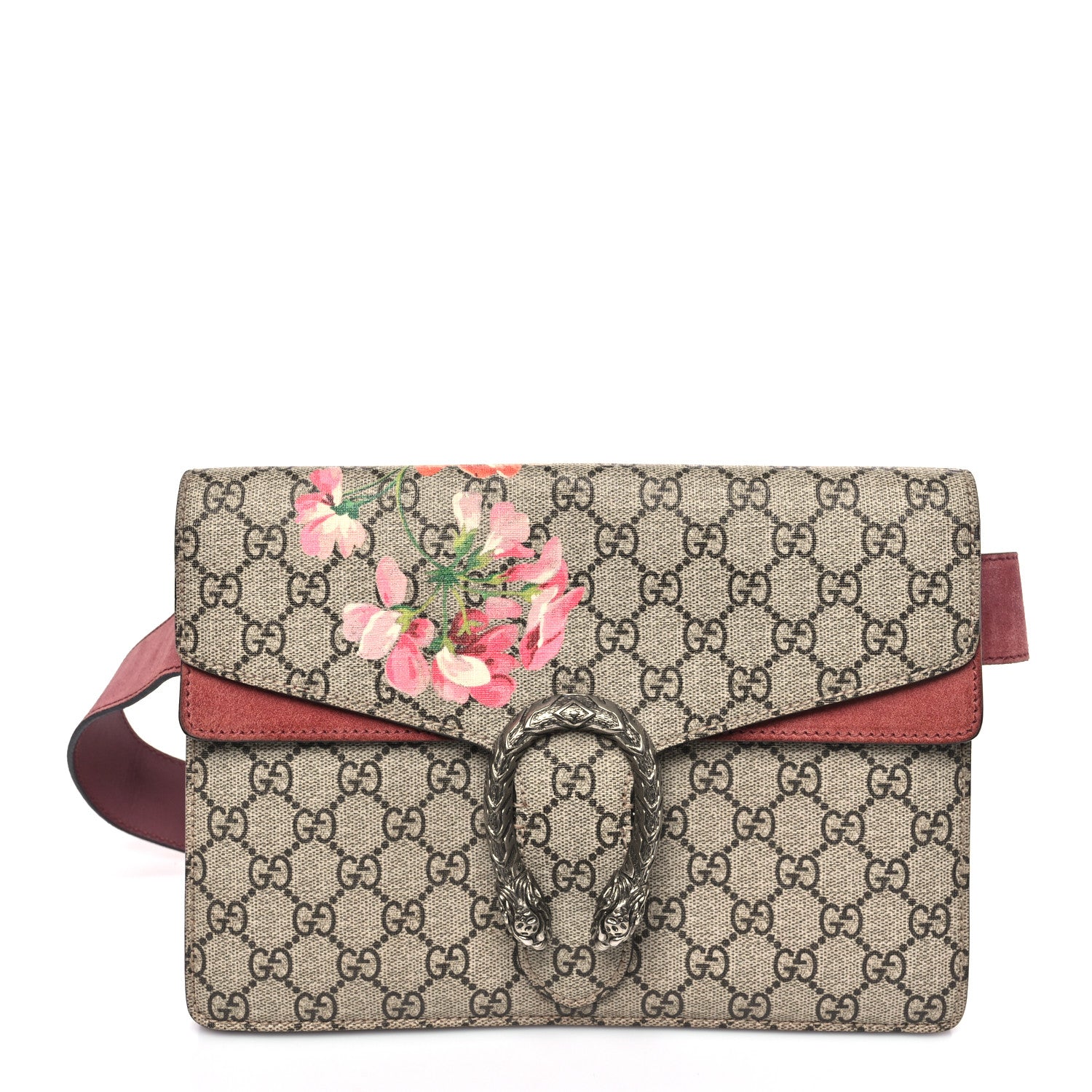 Gucci GG Supreme Monogram Blooms Dionysus Belt Bag Beige Multicolor Dry Rose 1 of 11