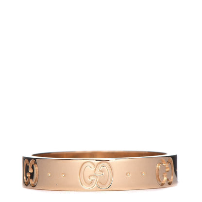 Gucci 18K Yellow Gold 4mm Icon Thin Band Ring 54 7 1 of 8