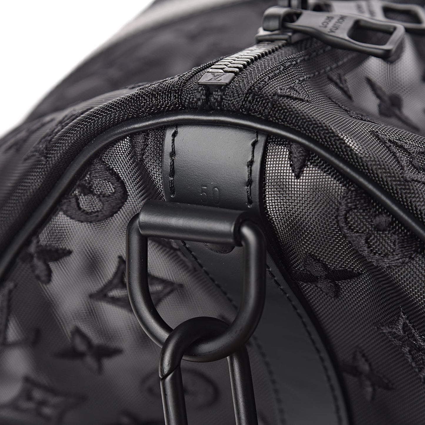 Monogram See Through Keepall Bandouliere 50 Black