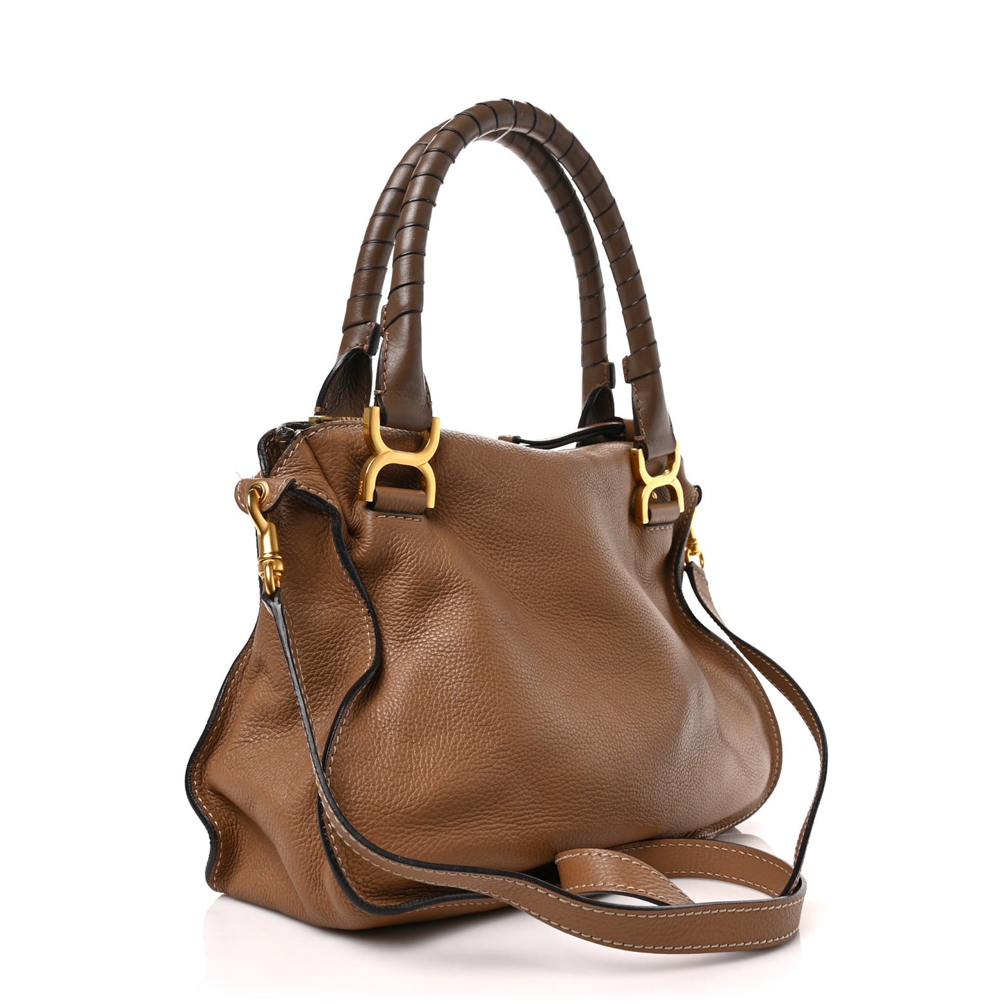Calfskin Medium Marcie Satchel Nut
