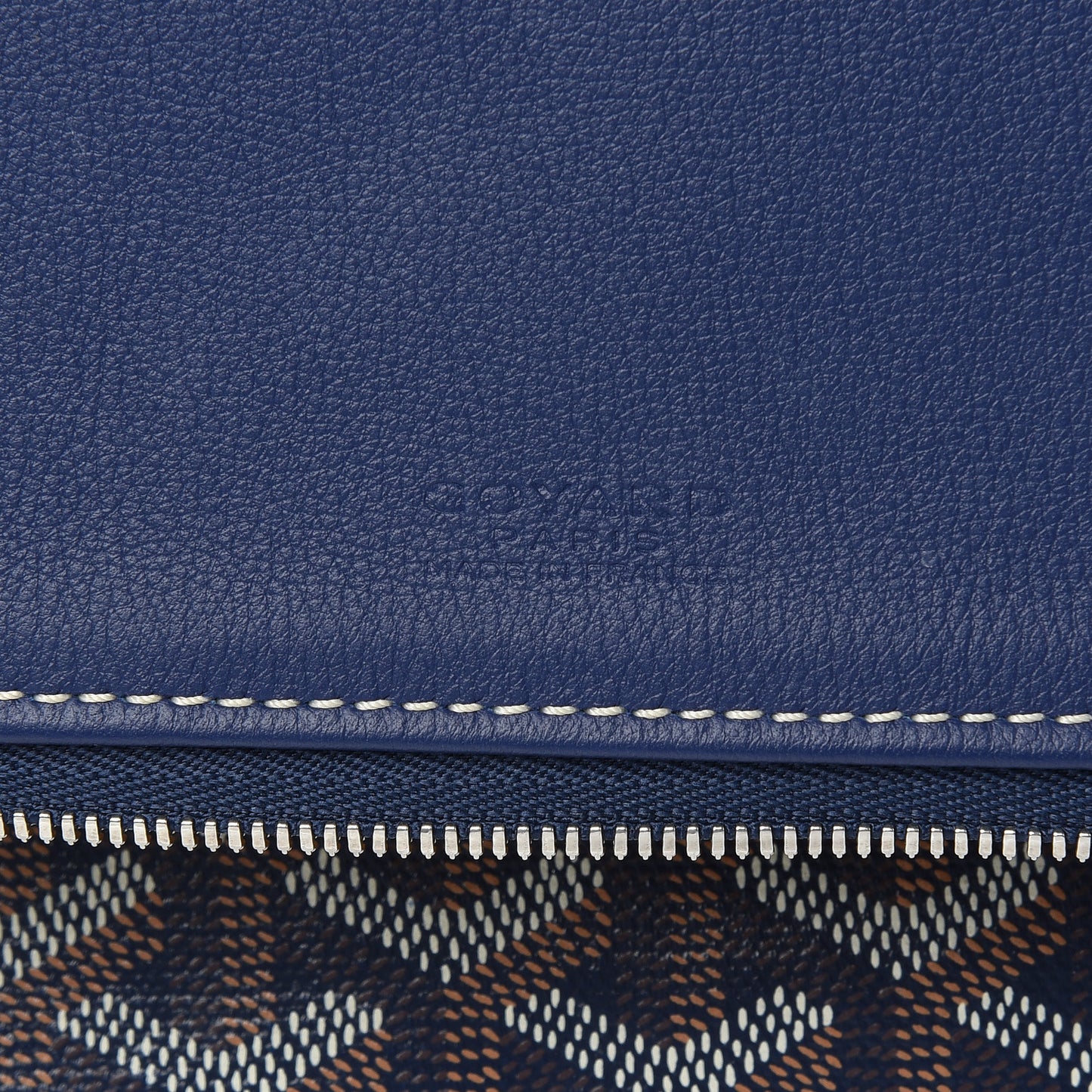 Goyardine Sainte Marie Soft Clutch Navy