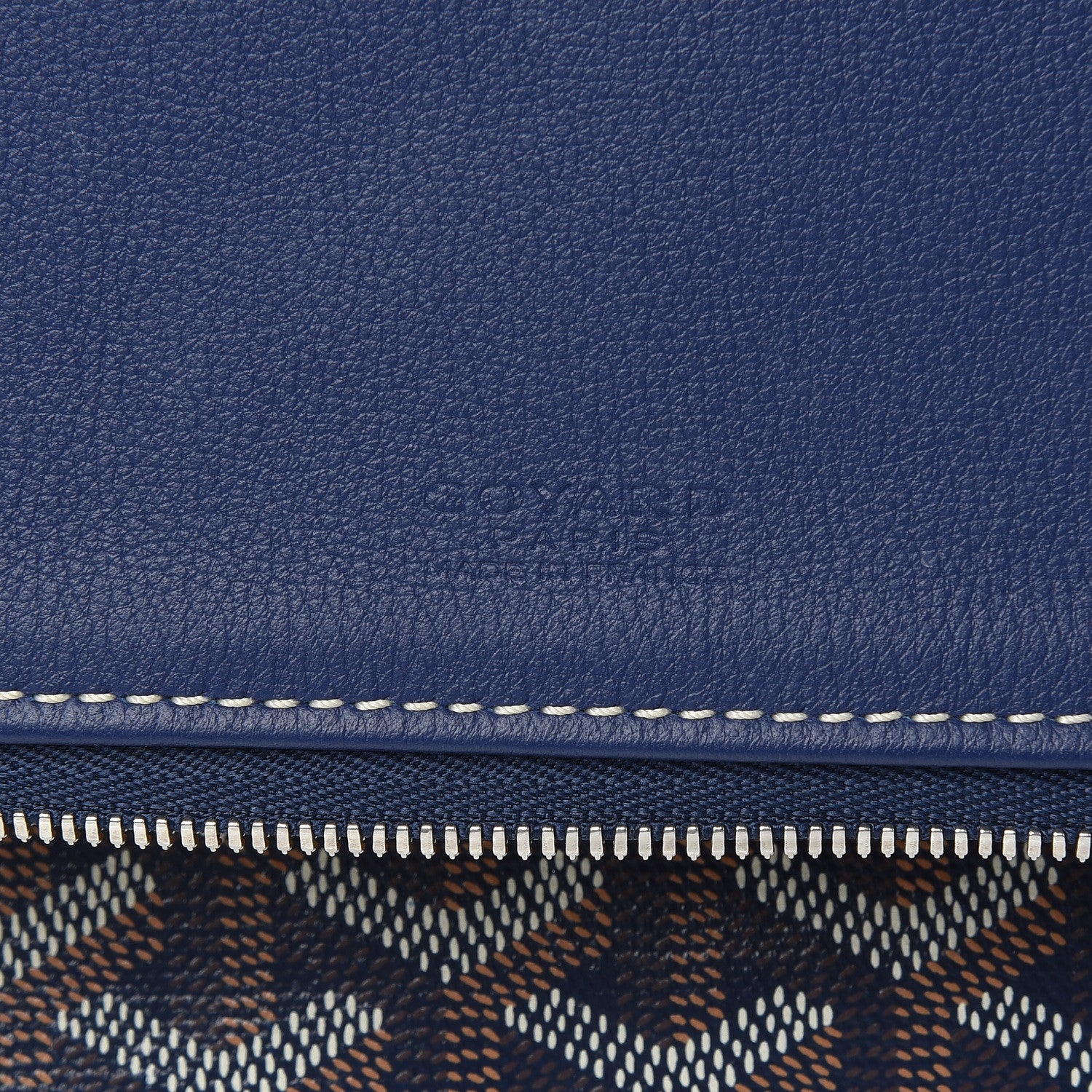 Goyard Goyardine Sainte Marie Soft Clutch Navy 7 of 8