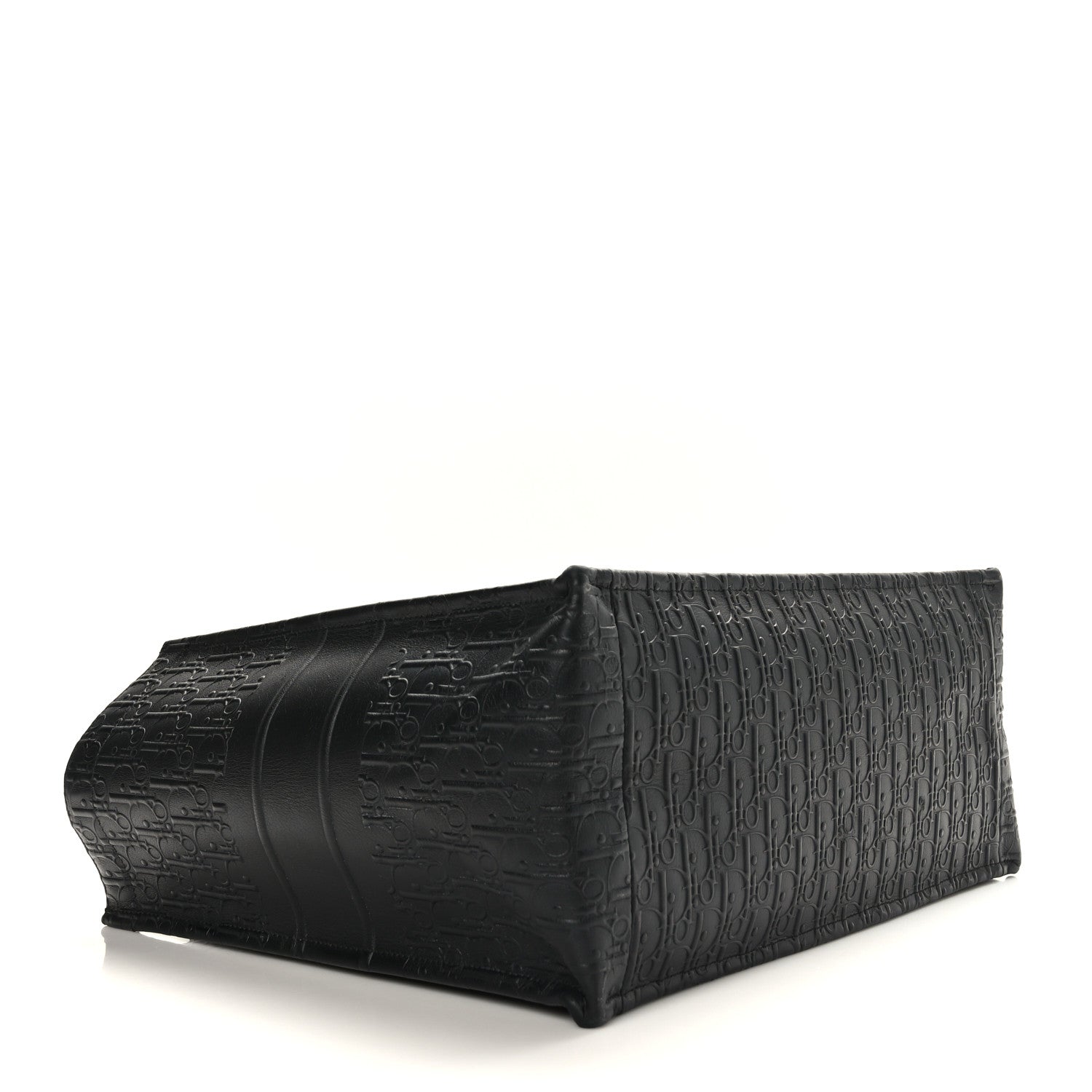 Christian Dior Oblique Calfskin Embossed Book Tote Black 4 of 9
