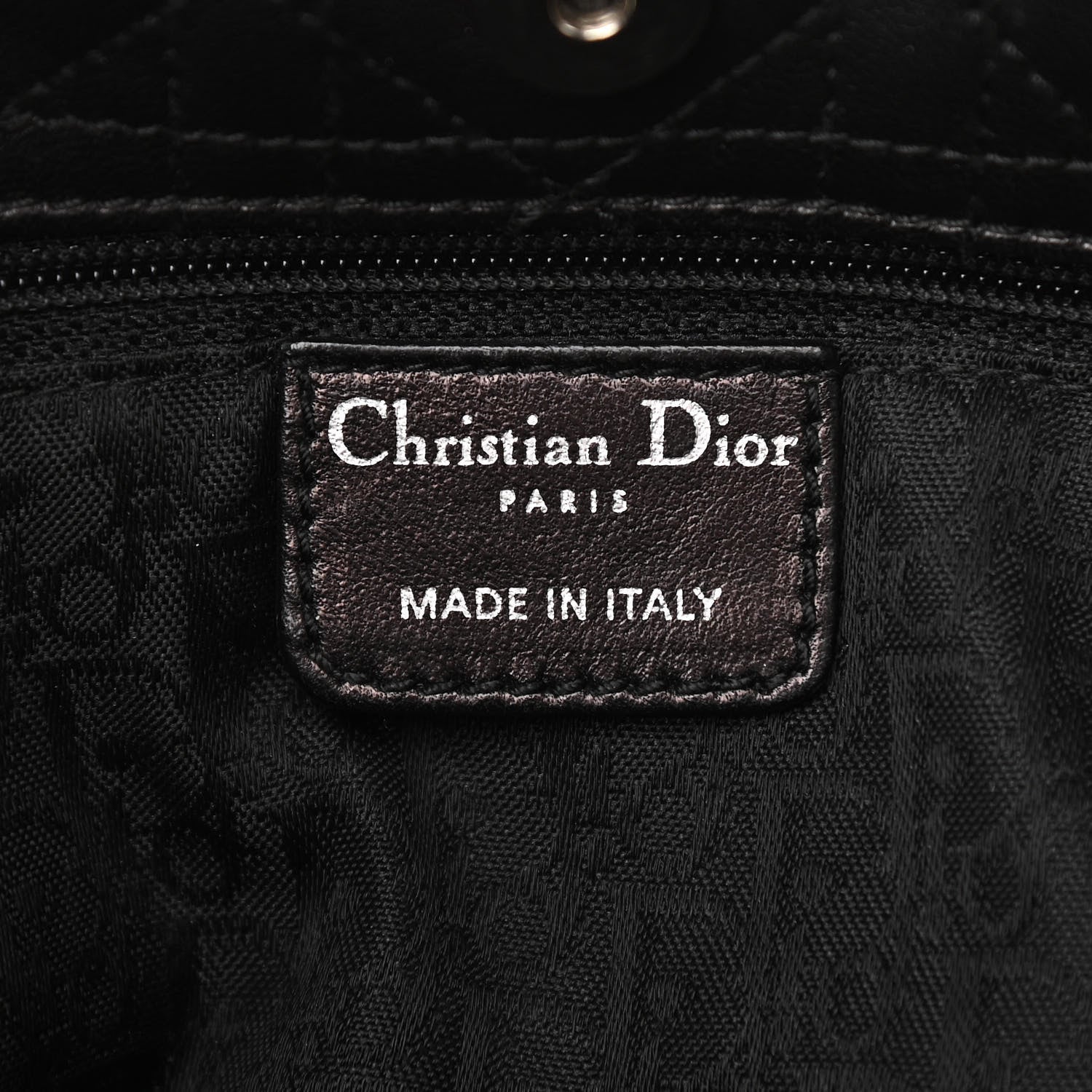 Christian Dior Lambskin Cannage Lady Dior Shoulder Bag Black 6 of 14