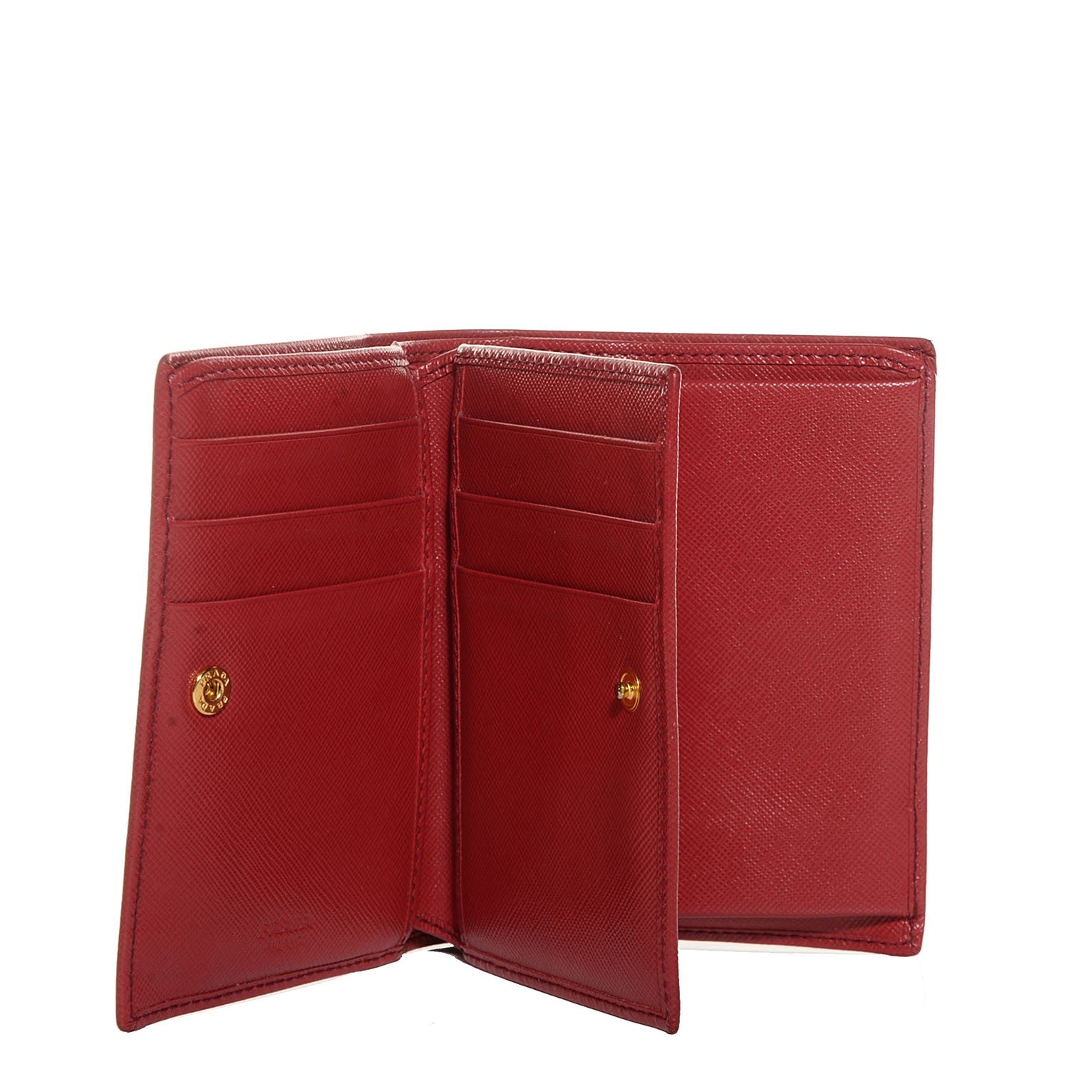 Prada Saffiano Metal Wallet Rubino 5 of 9