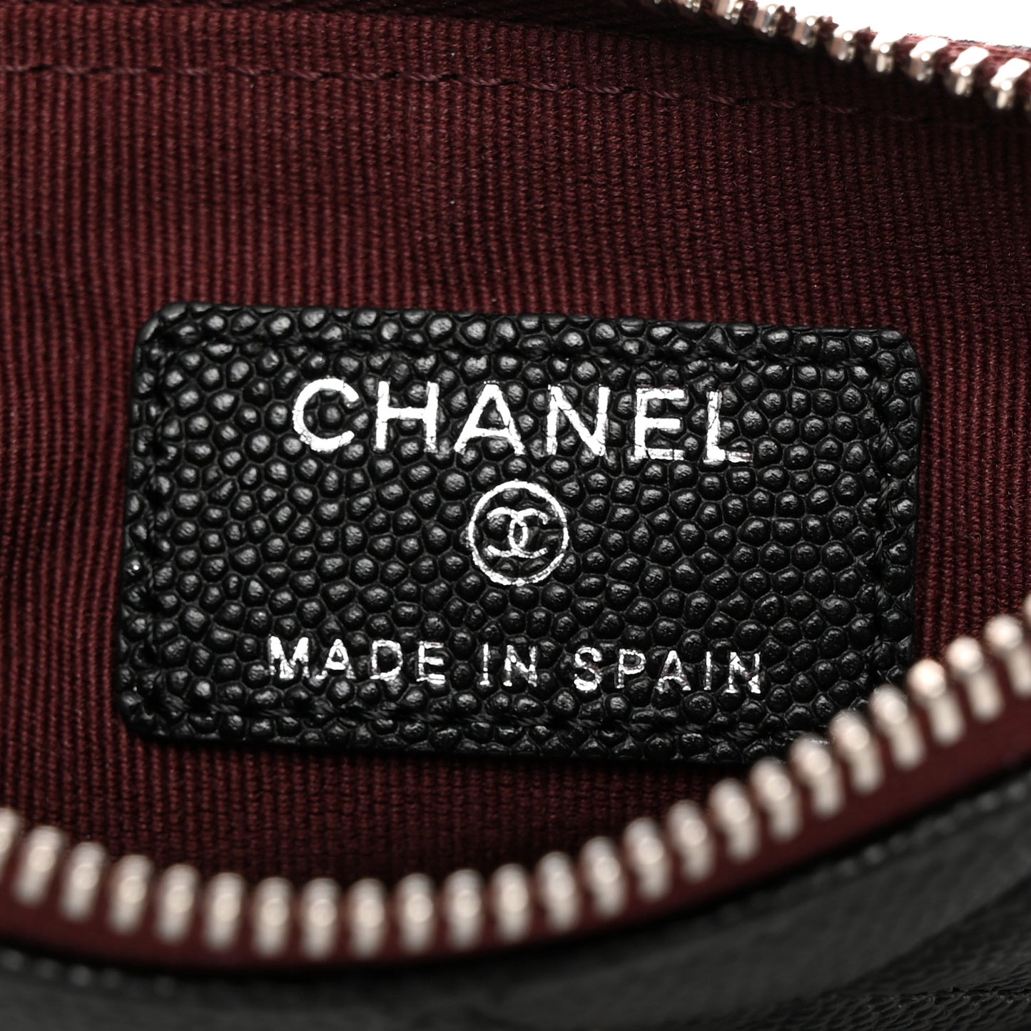 Caviar Quilted Small Cosmetic Case Black